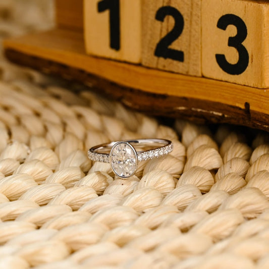 Marquise Cut Cluster Styled Lab Grown Diamond Engagement Ring