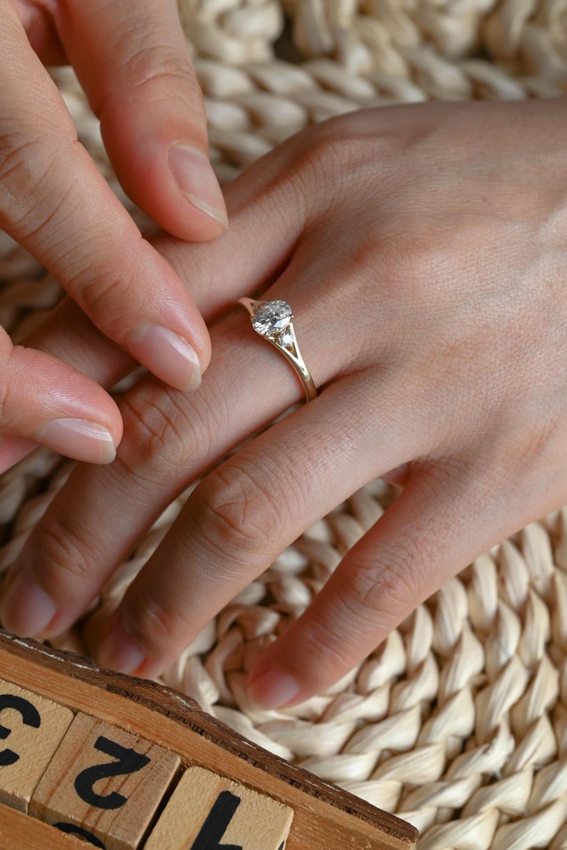 Marquise Cut Cluster Styled Lab Grown Diamond Engagement Ring