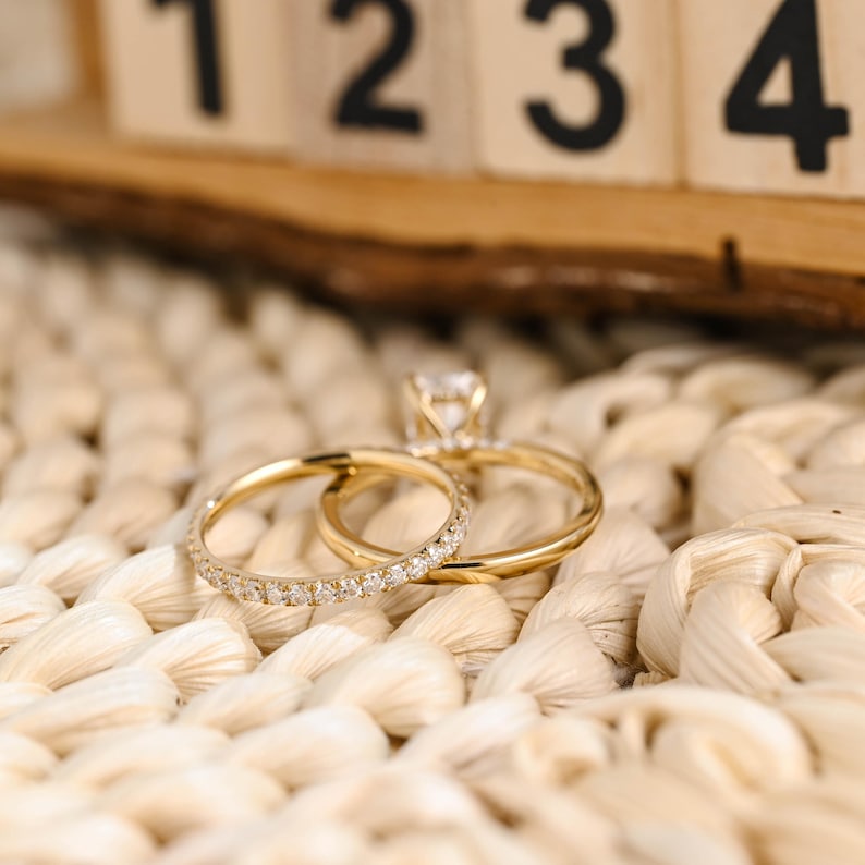 Marquise Cut Cluster Styled Lab Grown Diamond Bridal Ring Set