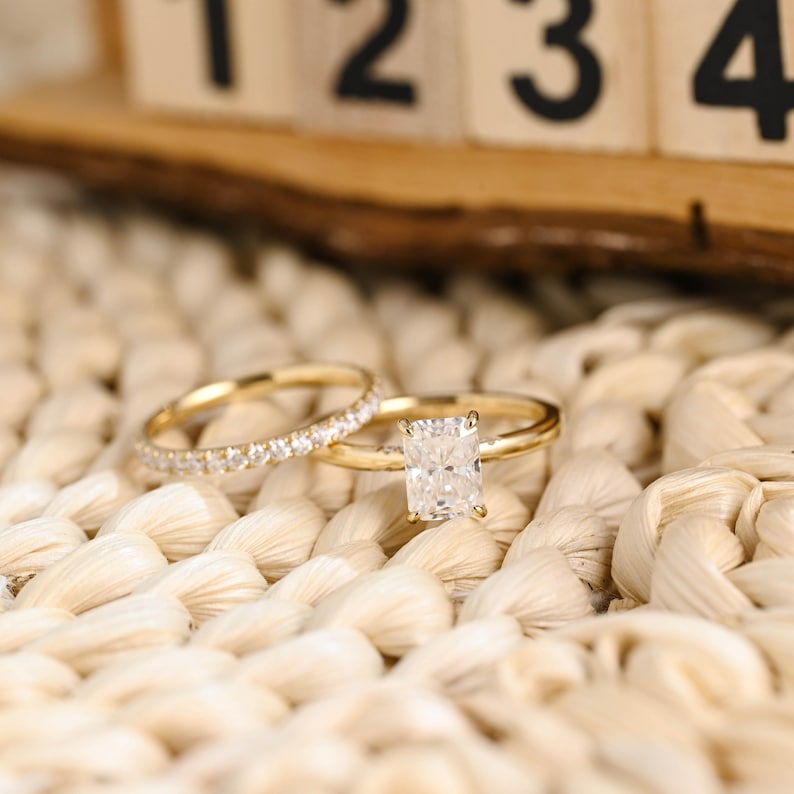 Marquise Cut Cluster Styled Lab Grown Diamond Bridal Ring Set