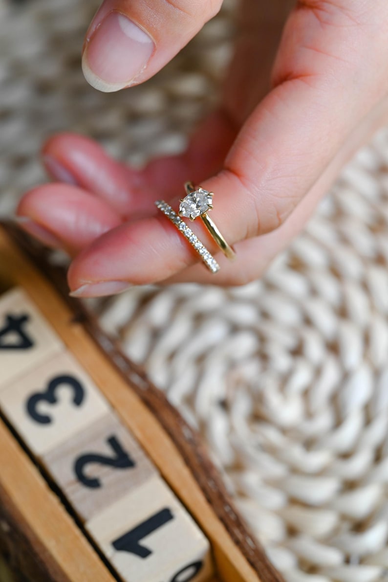 Marquise Cut Cluster Styled Lab Grown Diamond Bridal Ring Set