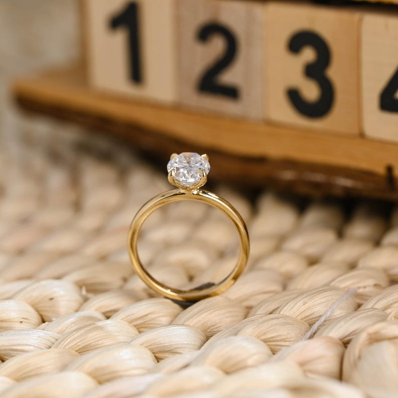 Marquise Cut Cluster Styled Lab Grown Diamond Engagement Ring