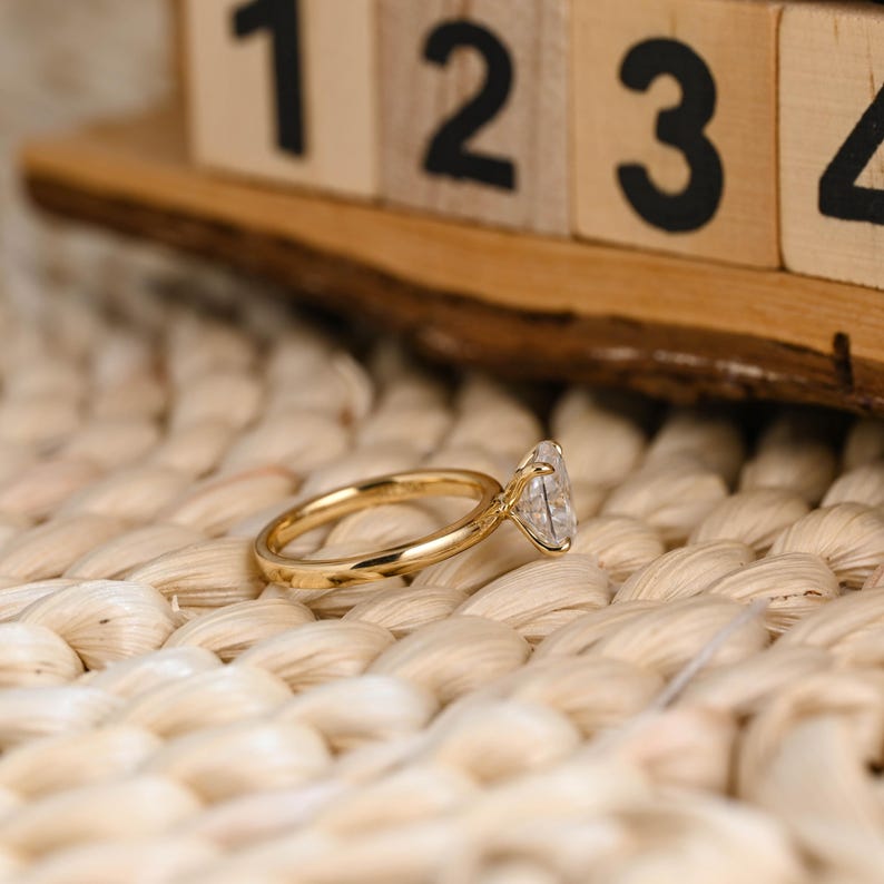 Marquise Cut Cluster Styled Lab Grown Diamond Engagement Ring