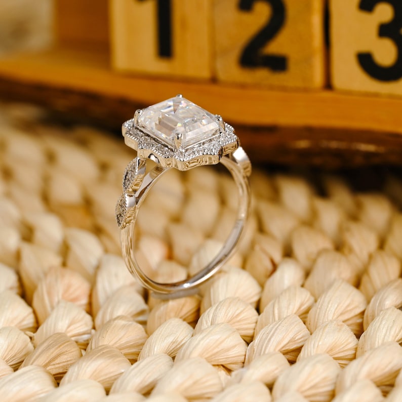 Marquise Cut Cluster Styled Lab Grown Diamond Engagement Ring