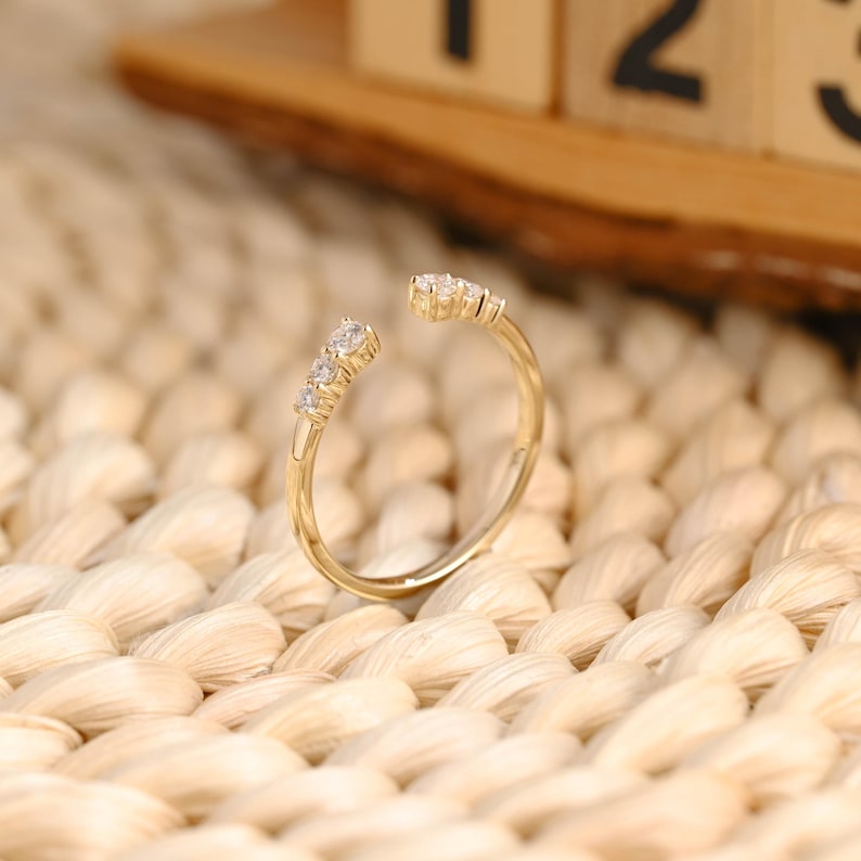 Marquise Cut Cluster Styled Lab Grown Wedding Band