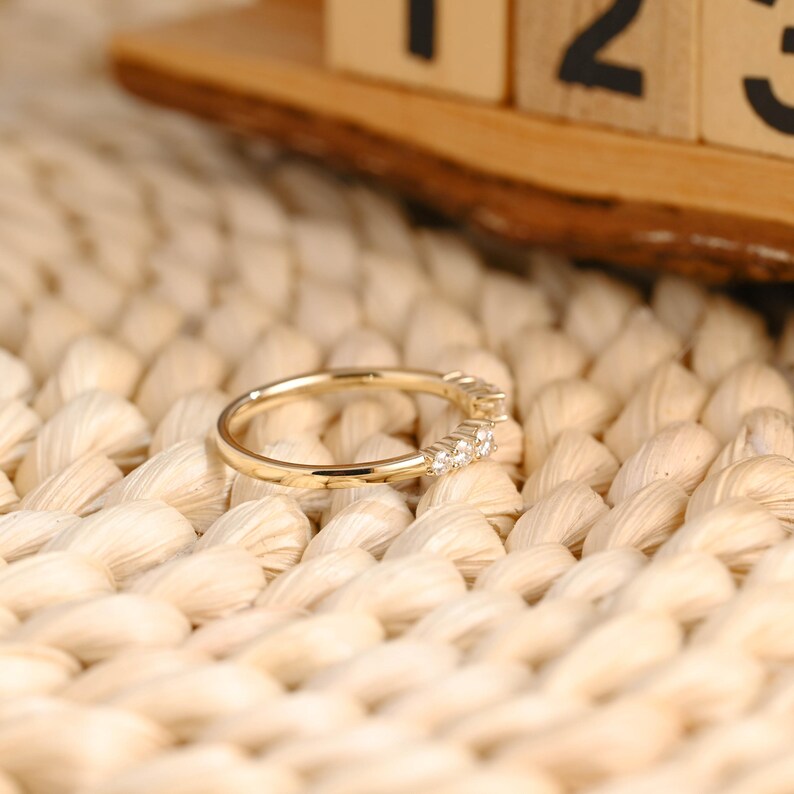 Marquise Cut Cluster Styled Lab Grown Wedding Band