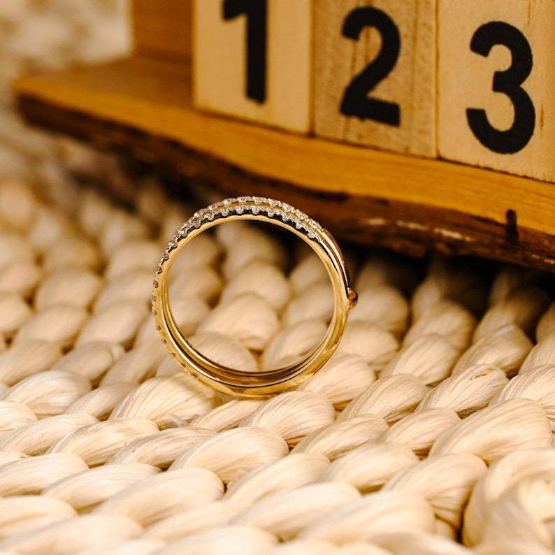 Marquise Cut Cluster Styled Lab Grown Wedding Band