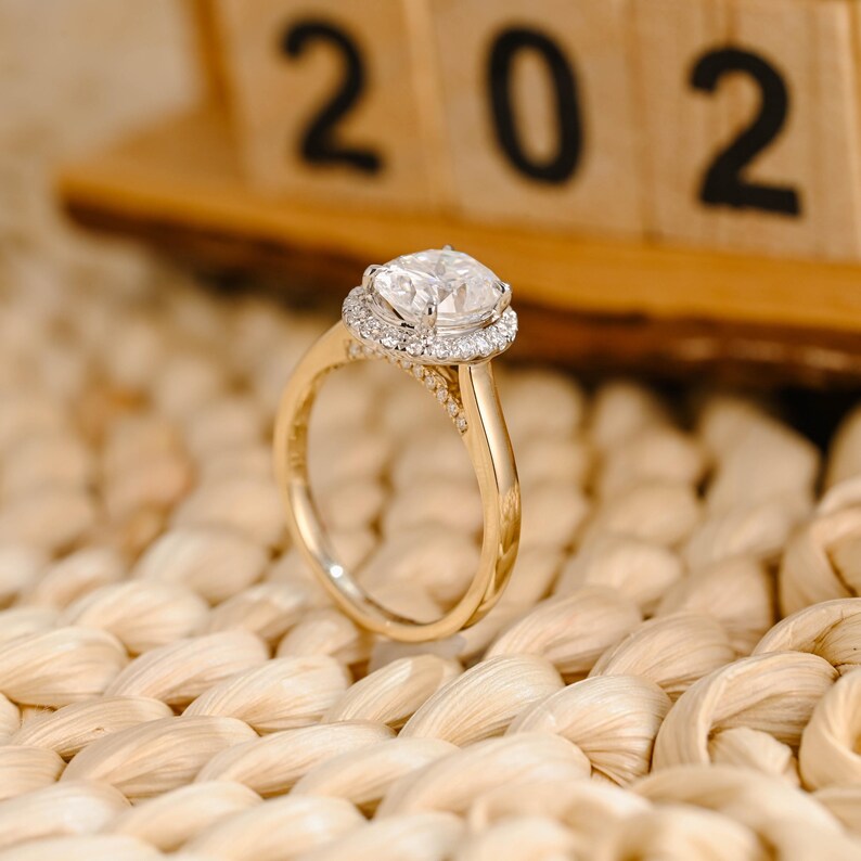 Marquise Cut Cluster Styled Lab Grown Diamond Engagement Ring