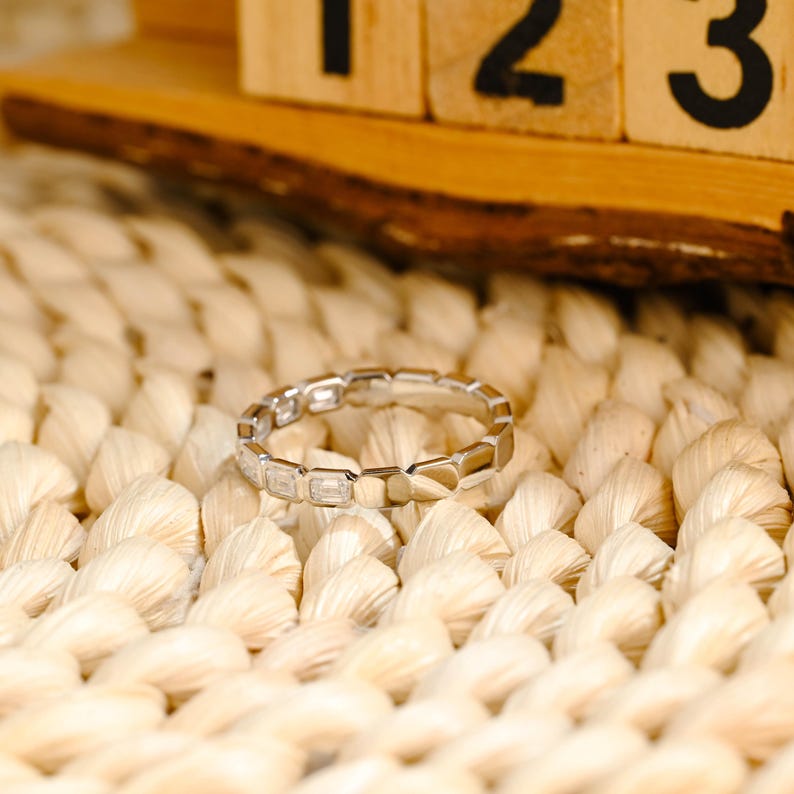 Marquise Cut Cluster Styled Lab Grown Wedding Band