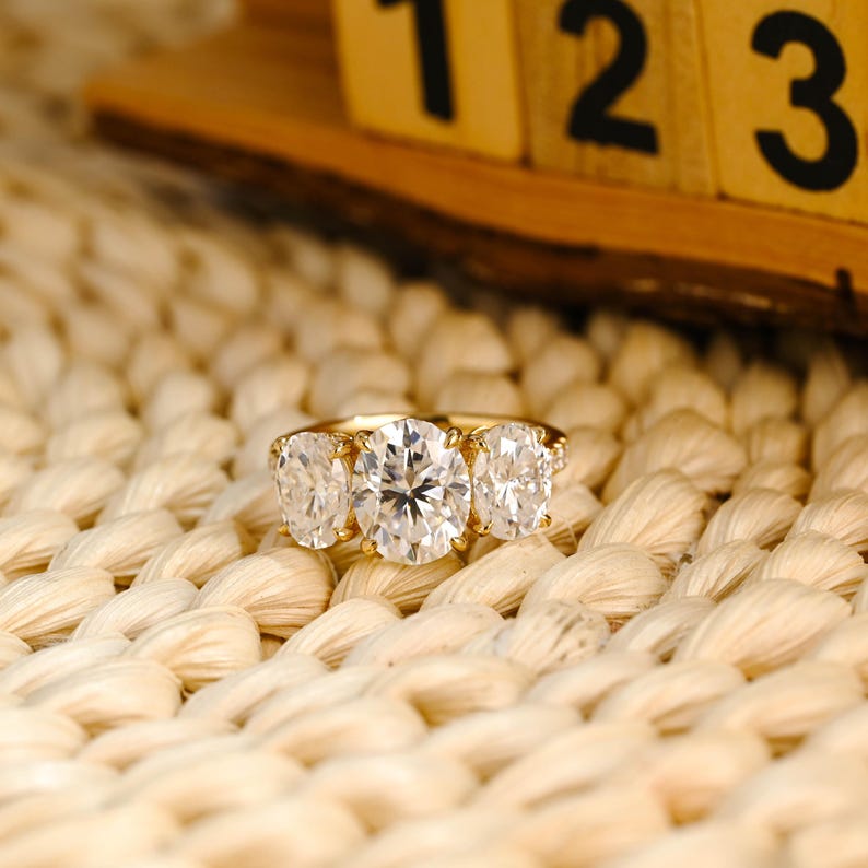 Marquise Cut Cluster Styled Lab Grown Diamond Engagement Ring