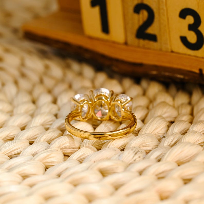 Marquise Cut Cluster Styled Lab Grown Diamond Engagement Ring