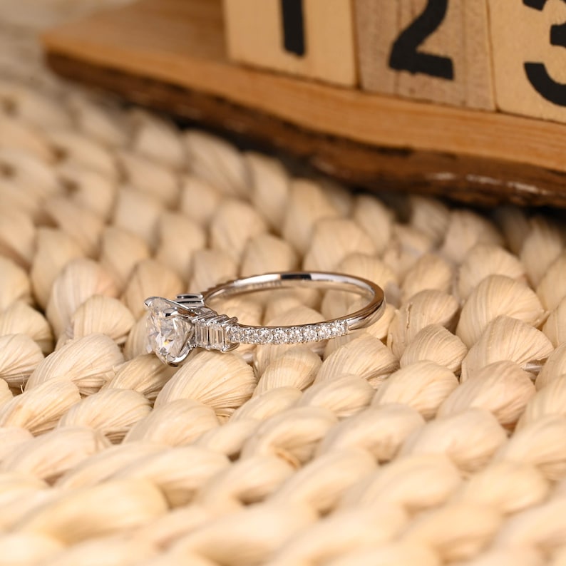 Marquise Cut Cluster Styled Lab Grown Diamond Engagement Ring