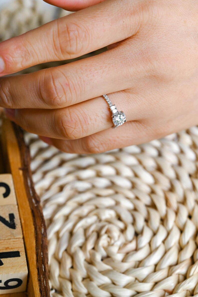 Marquise Cut Cluster Styled Lab Grown Diamond Engagement Ring