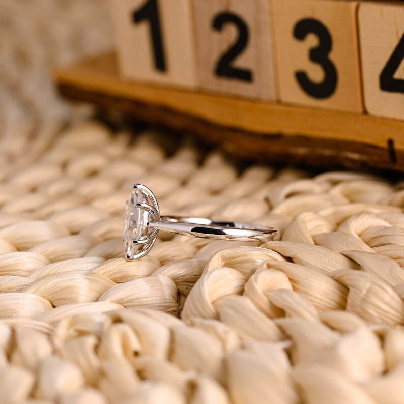 Marquise Cut Cluster Styled Lab Grown Diamond Engagement Ring