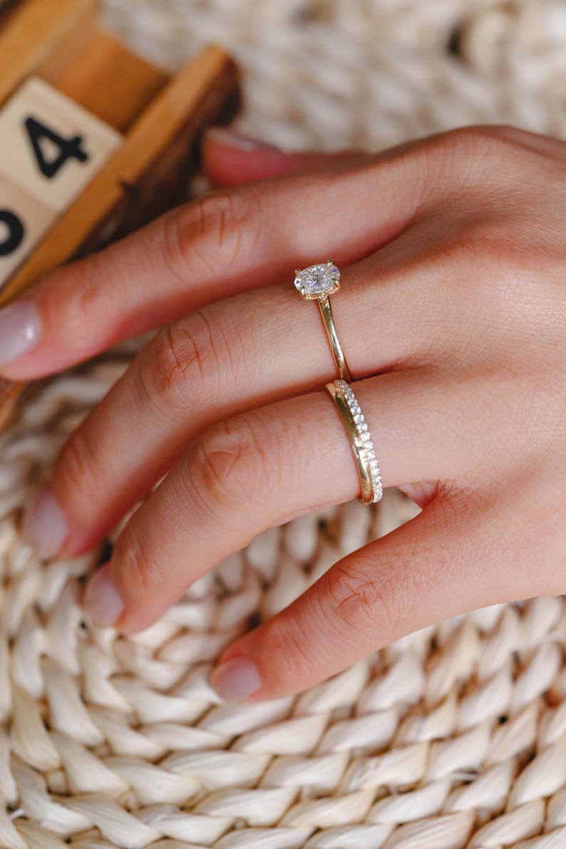 Marquise Cut Cluster Styled Lab Grown Diamond Bridal Ring Set