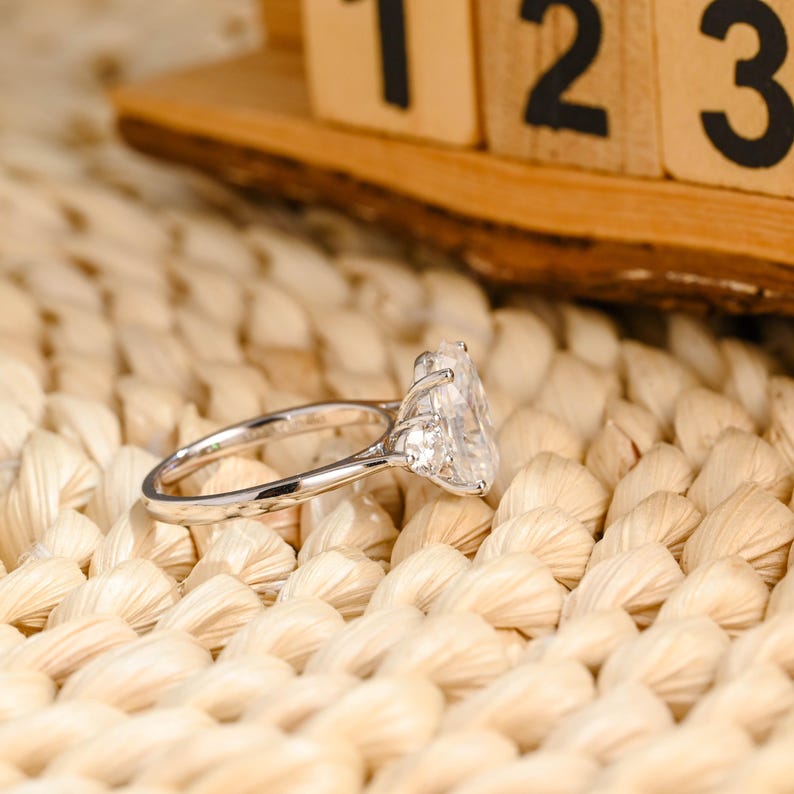Marquise Cut Cluster Styled Lab Grown Diamond Engagement Ring
