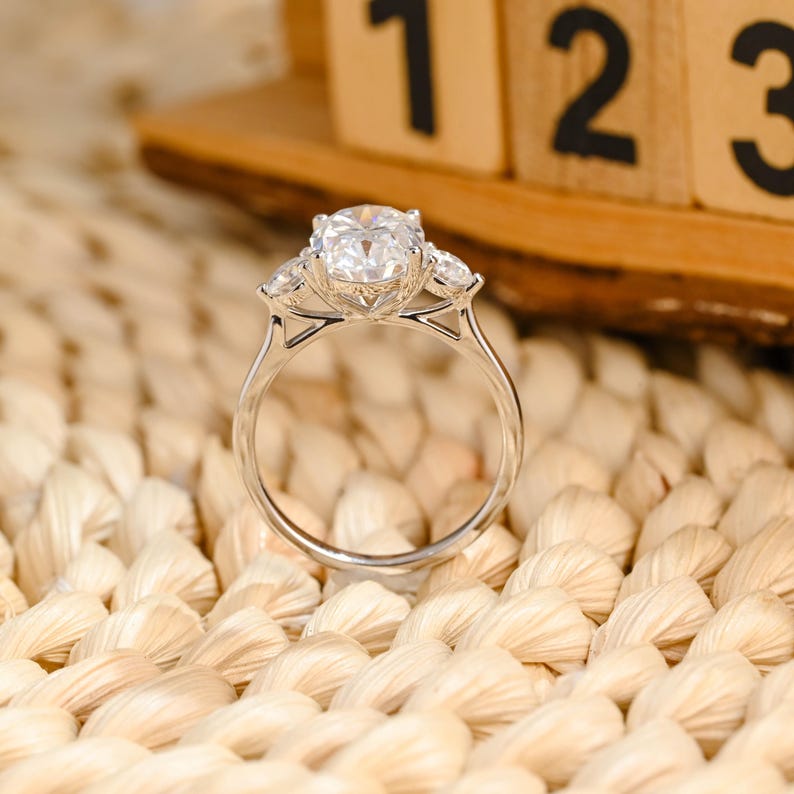 Marquise Cut Cluster Styled Lab Grown Diamond Engagement Ring