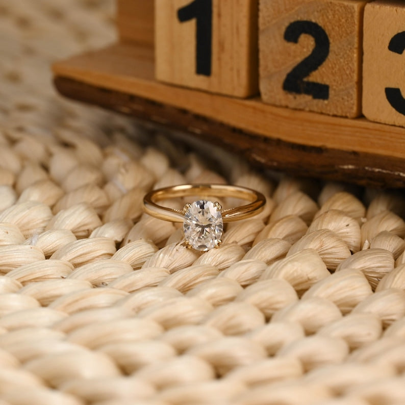 Marquise Cut Cluster Styled Lab Grown Diamond Engagement Ring