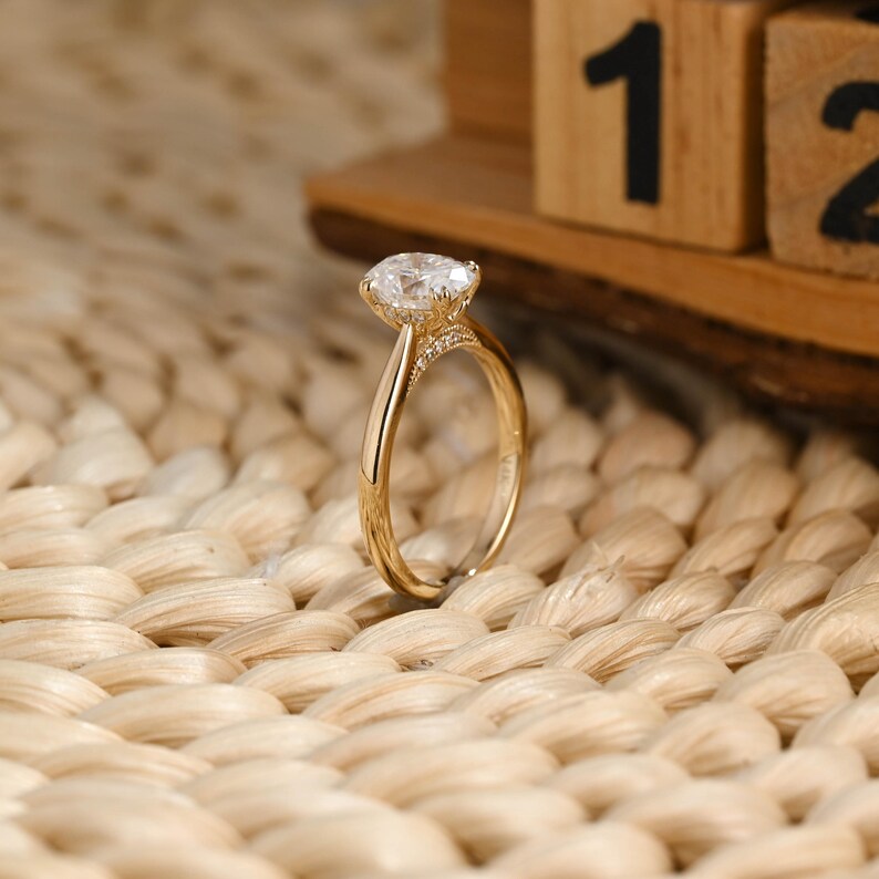 Marquise Cut Cluster Styled Lab Grown Diamond Engagement Ring