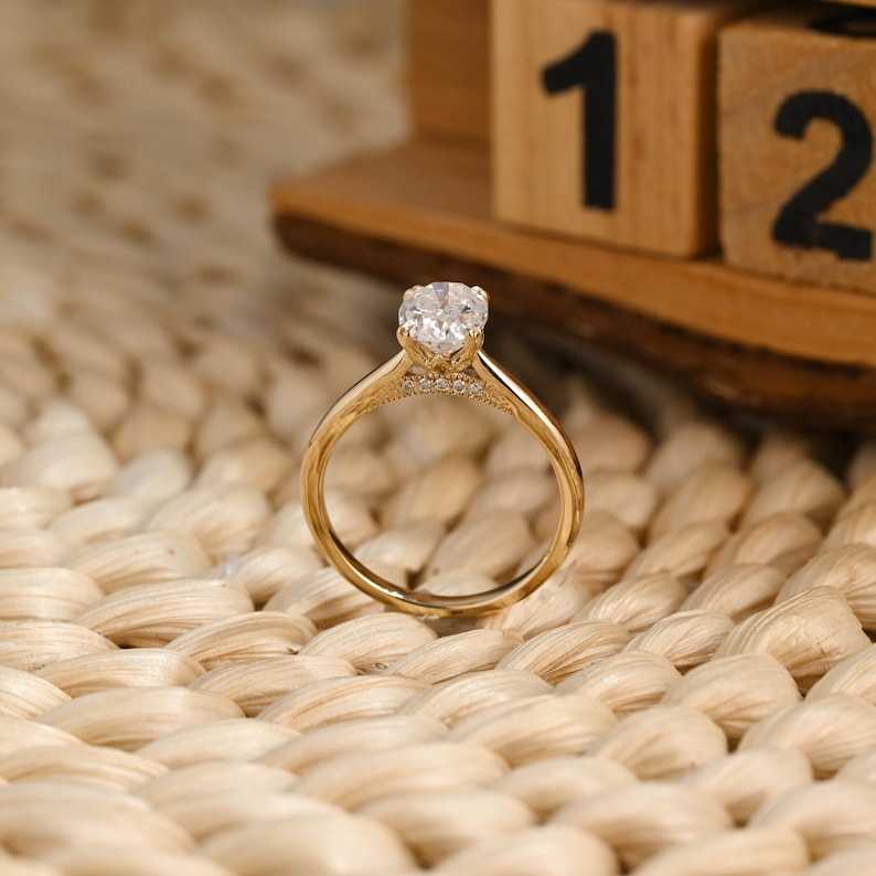 Marquise Cut Cluster Styled Lab Grown Diamond Engagement Ring