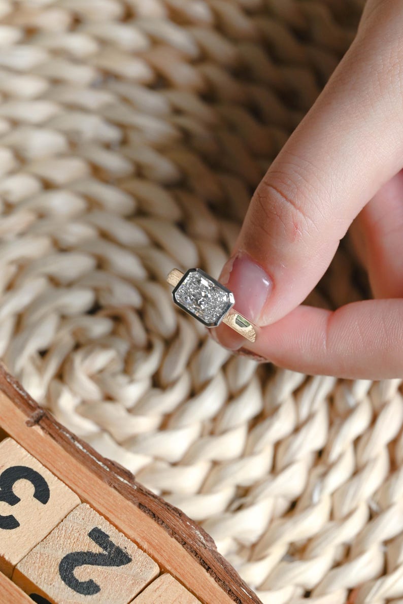 Marquise Cut Cluster Styled Lab Grown Diamond Engagement Ring
