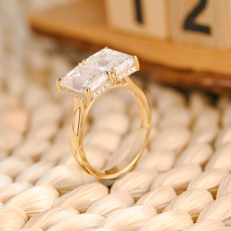 Marquise Cut Cluster Styled Lab Grown Diamond Engagement Ring