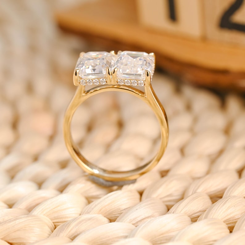 Marquise Cut Cluster Styled Lab Grown Diamond Engagement Ring