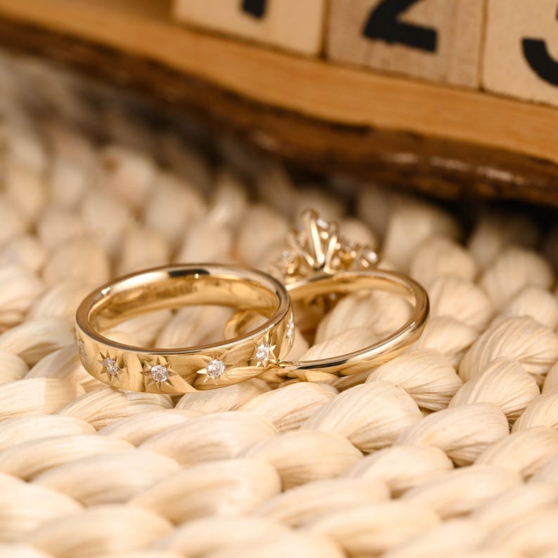 Marquise Cut Cluster Styled Lab Grown Diamond Bridal Ring Set