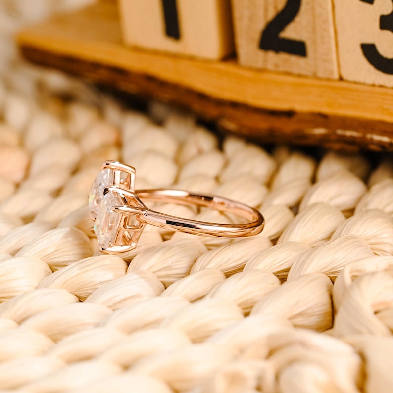 Marquise Cut Cluster Styled Lab Grown Diamond Engagement Ring