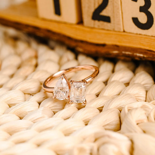 Marquise Cut Cluster Styled Lab Grown Diamond Engagement Ring