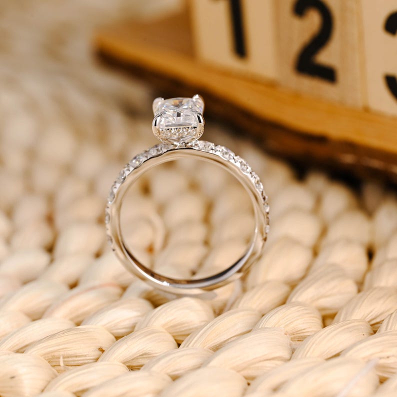 Marquise Cut Cluster Styled Lab Grown Diamond Engagement Ring