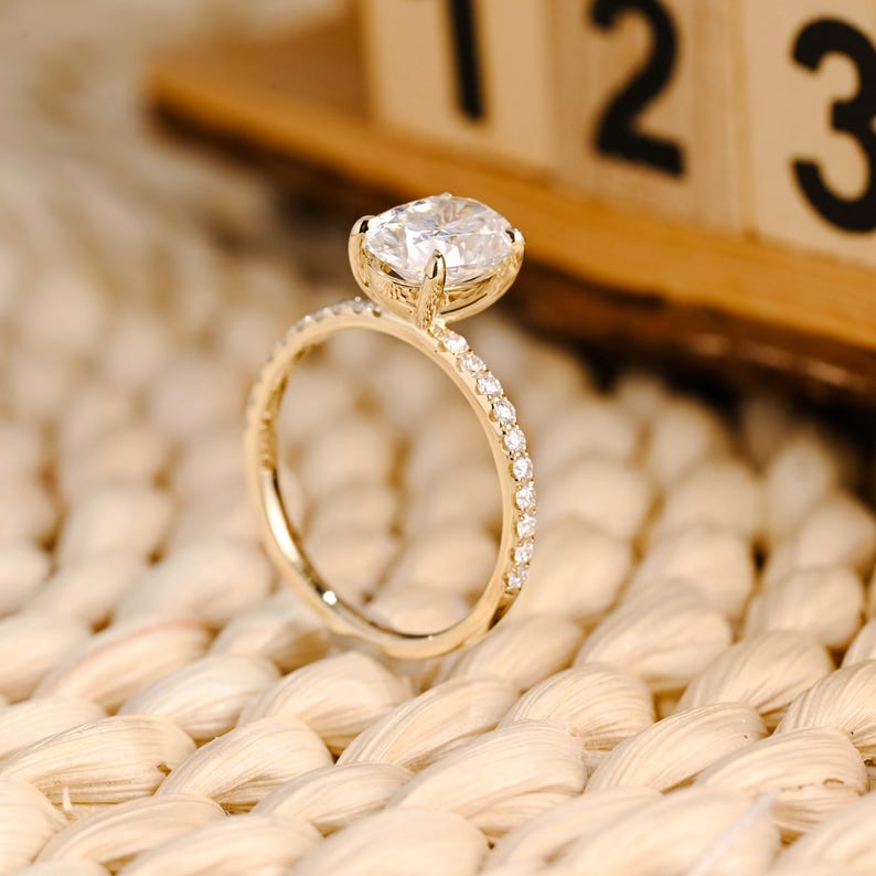 Marquise Cut Cluster Styled Lab Grown Diamond Engagement Ring