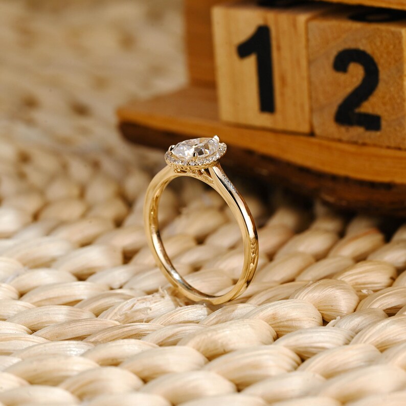 Marquise Cut Cluster Styled Lab Grown Diamond Engagement Ring