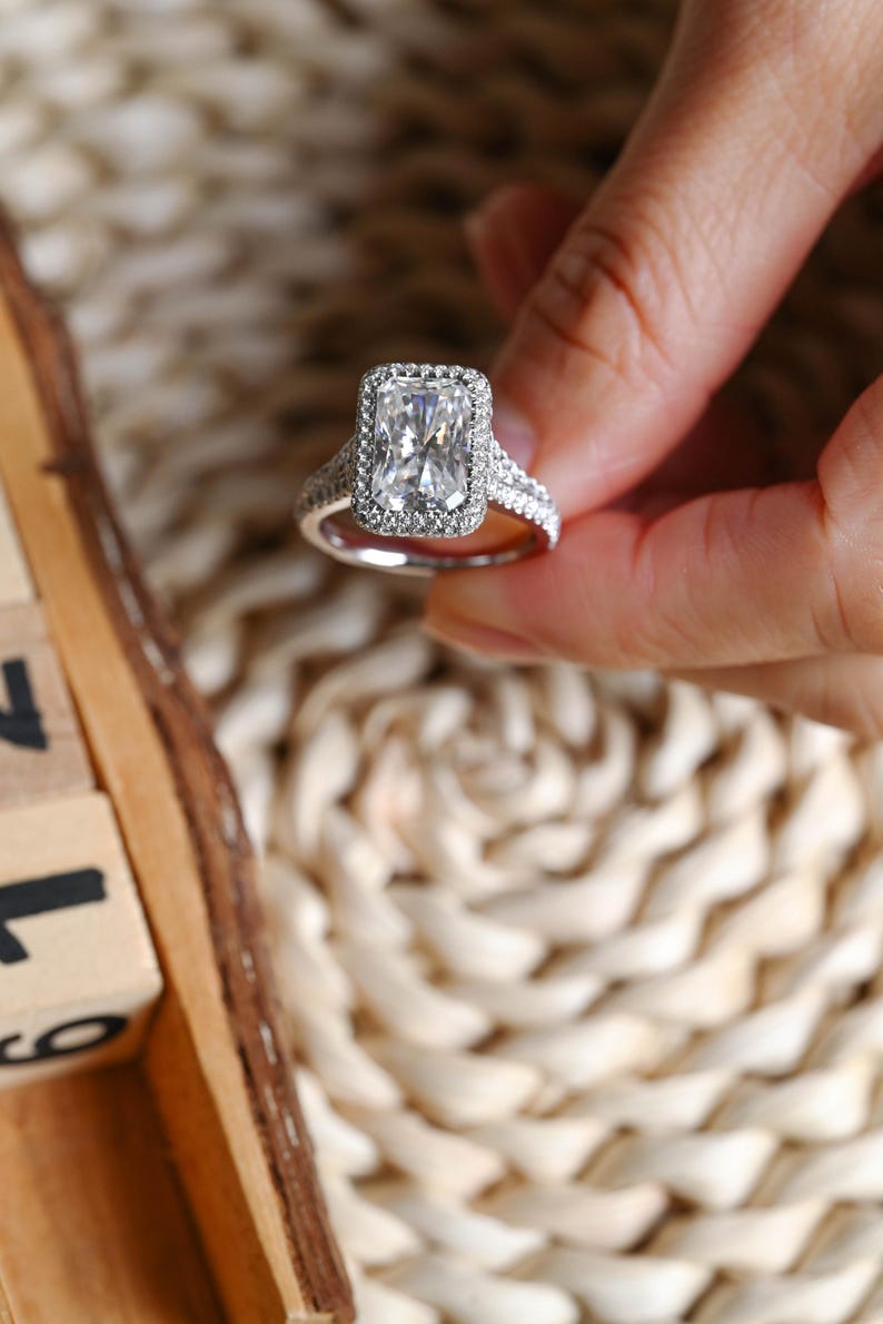 Marquise Cut Cluster Styled Lab Grown Diamond Engagement Ring