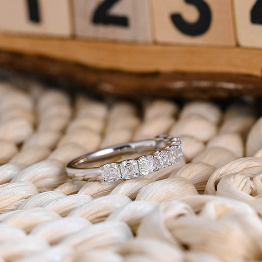 Marquise Cut Cluster Styled Lab Grown Wedding Band