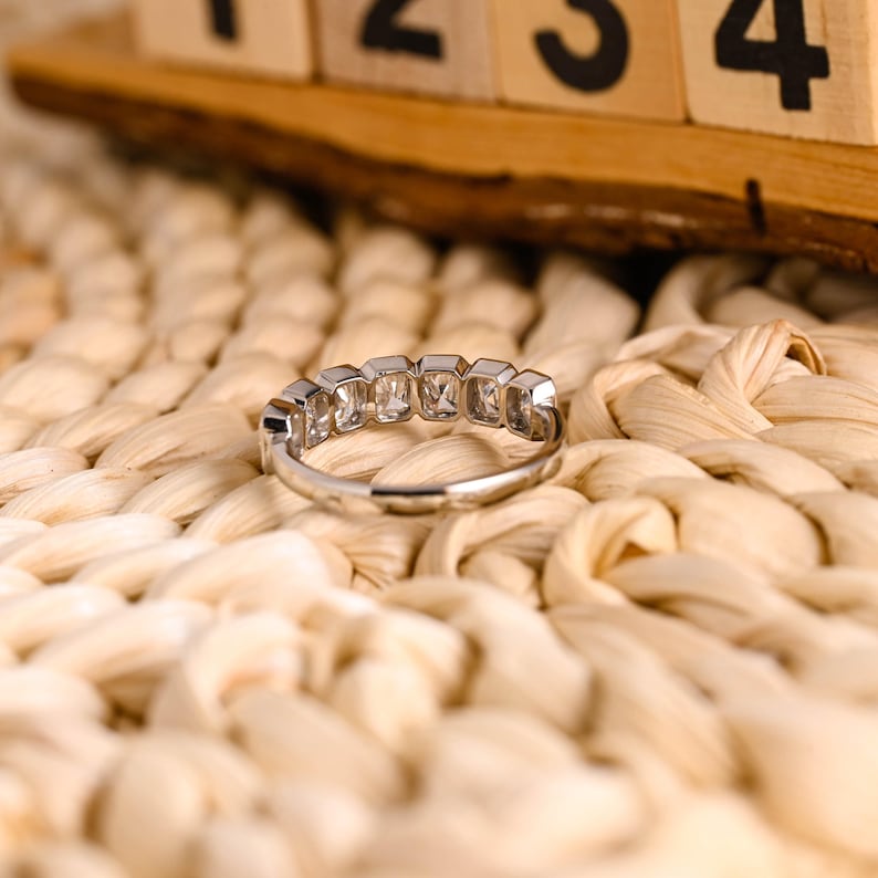 Marquise Cut Cluster Styled Lab Grown Wedding Band