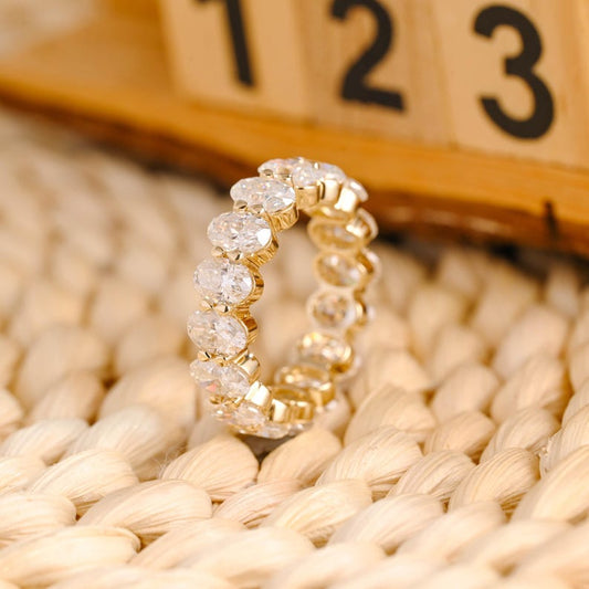 Marquise Cut Cluster Styled Lab Grown Wedding Band