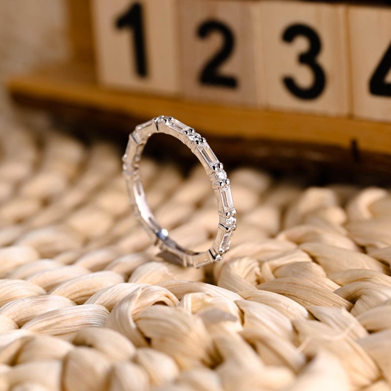 Marquise Cut Cluster Styled Lab Grown Wedding Band