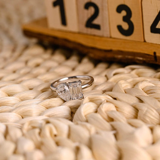 Marquise Cut Cluster Styled Lab Grown Diamond Engagement Ring