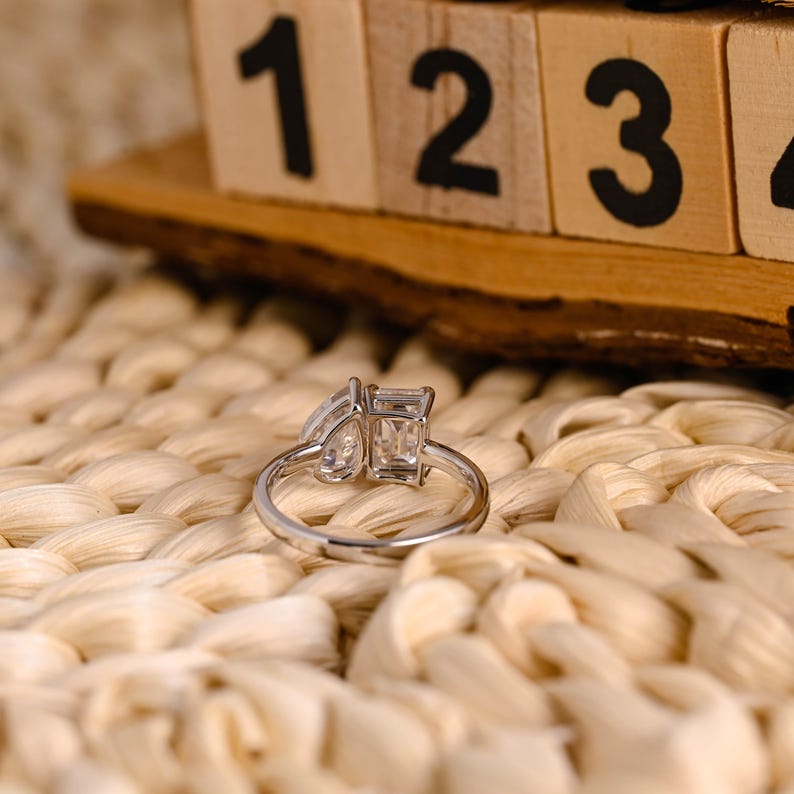 Marquise Cut Cluster Styled Lab Grown Diamond Engagement Ring