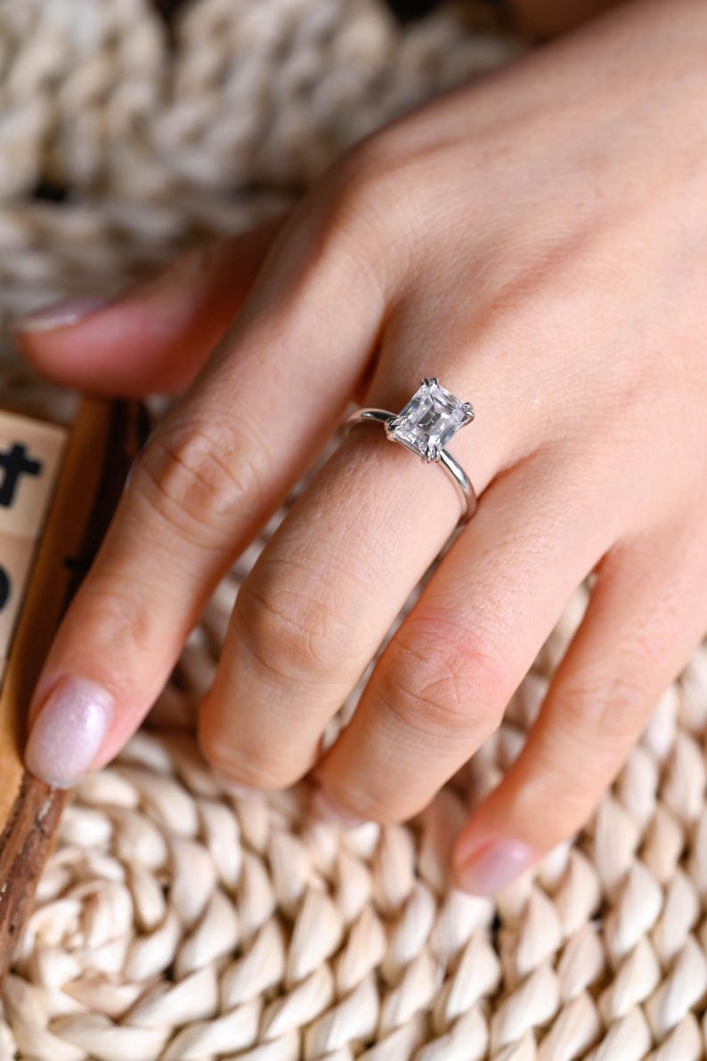 Marquise Cut Cluster Styled Lab Grown Diamond Engagement Ring