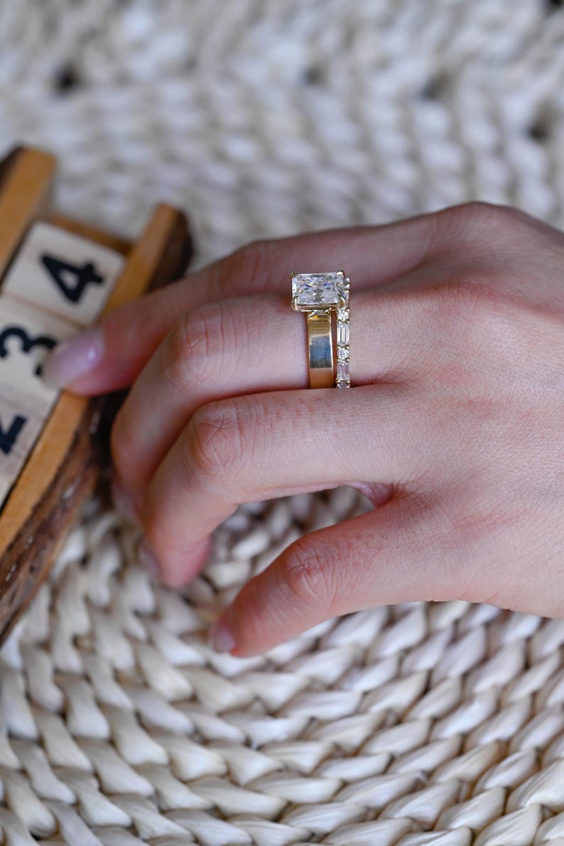 Marquise Cut Cluster Styled Lab Grown Diamond Bridal Ring Set