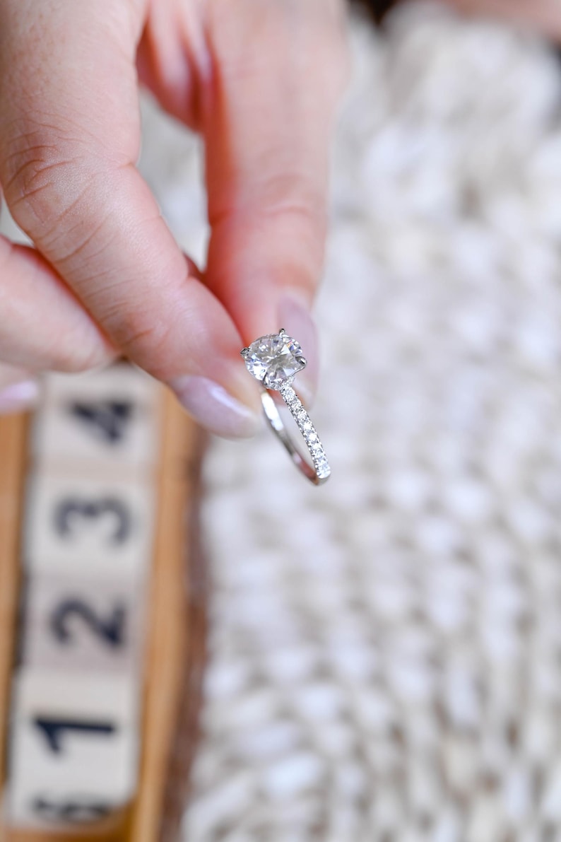 Marquise Cut Cluster Styled Lab Grown Diamond Engagement Ring