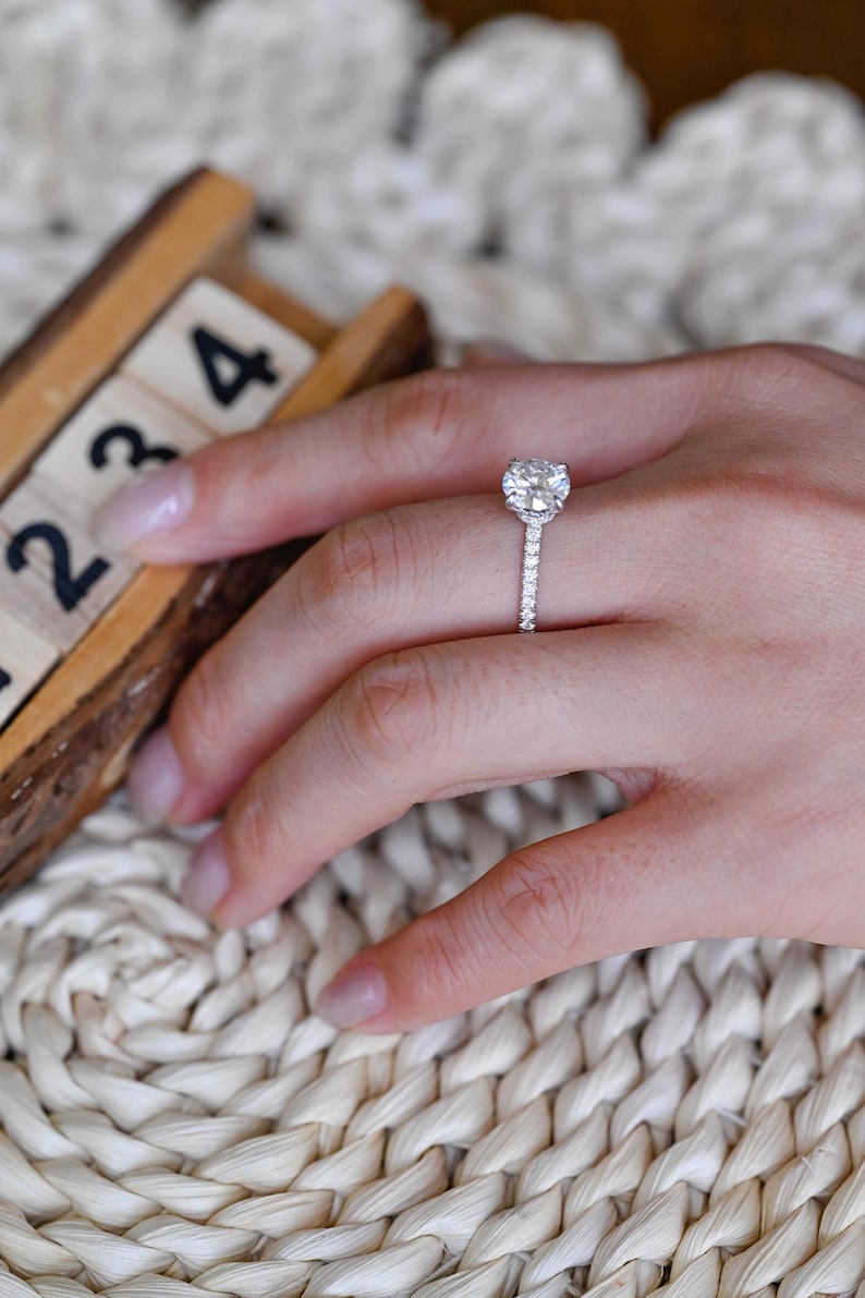 Marquise Cut Cluster Styled Lab Grown Diamond Engagement Ring