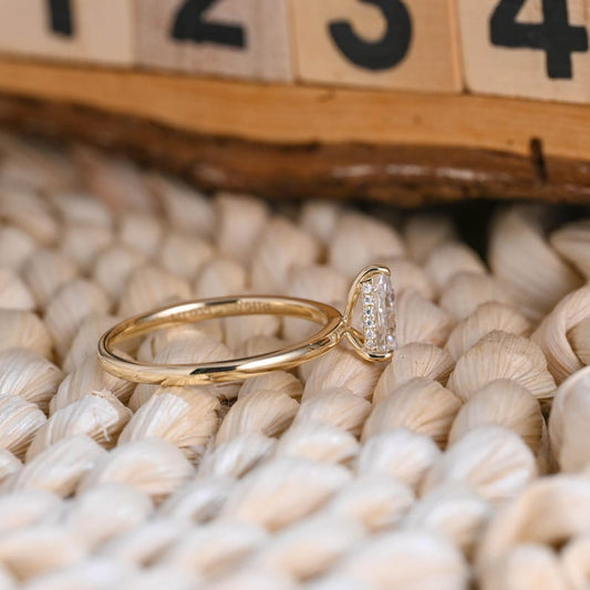 Marquise Cut Cluster Styled Lab Grown Diamond Engagement Ring