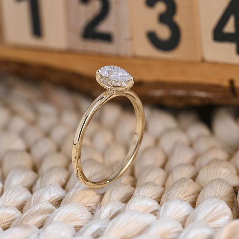 Marquise Cut Cluster Styled Lab Grown Diamond Engagement Ring