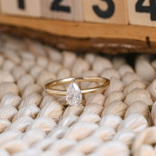 Marquise Cut Cluster Styled Lab Grown Diamond Engagement Ring