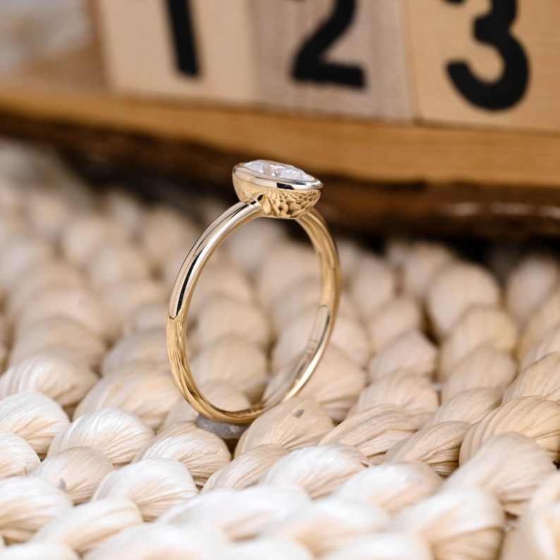 Marquise Cut Cluster Styled Lab Grown Diamond Engagement Ring