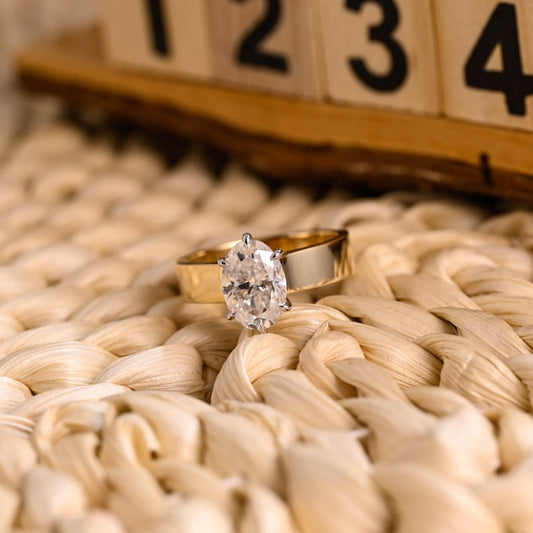 Marquise Cut Cluster Styled Lab Grown Diamond Engagement Ring