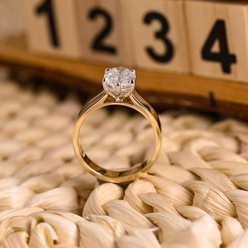 Marquise Cut Cluster Styled Lab Grown Diamond Engagement Ring